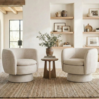 Chaise avec accoudoirs pivotante de 31 po de large et rotative à 360 ° (1/2 pièces)