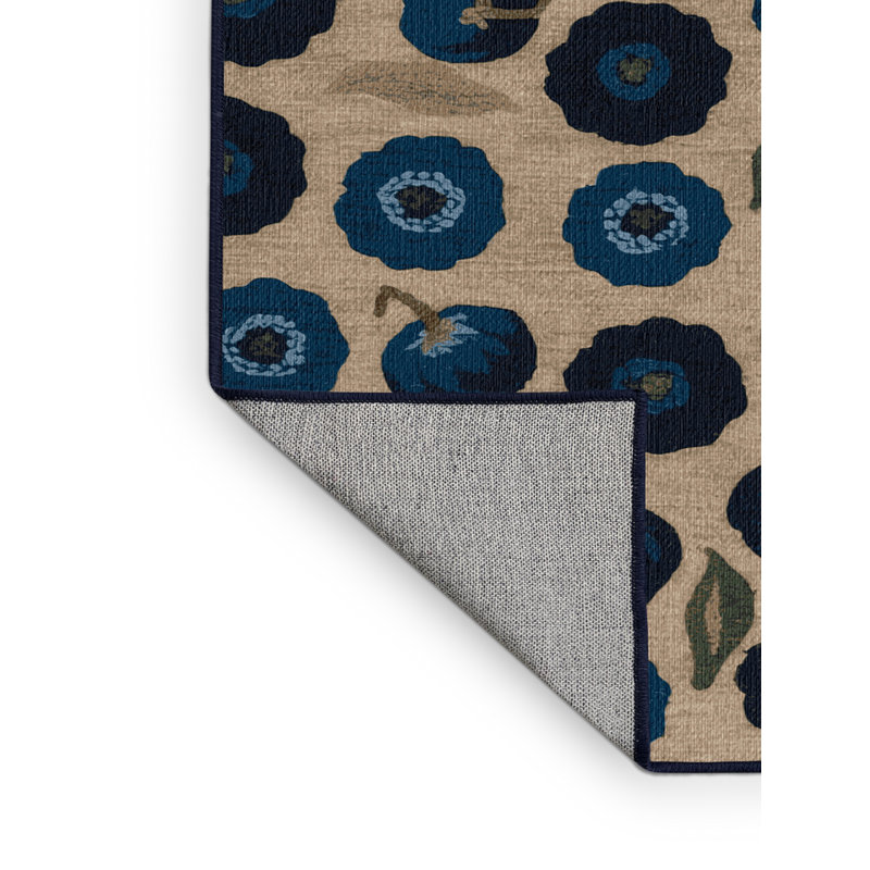  Tapis lavable à motif de bleuets Highbush, Rectangle 5 pi x 7 pi