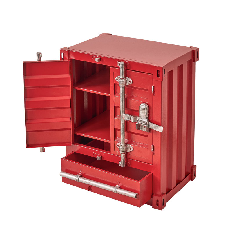 Armoire d'appoint avec tiroir Industrial Cargo, Rouge