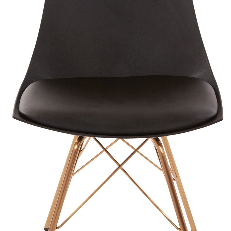 Chaise d'appoint Chunyi, Noir / doré