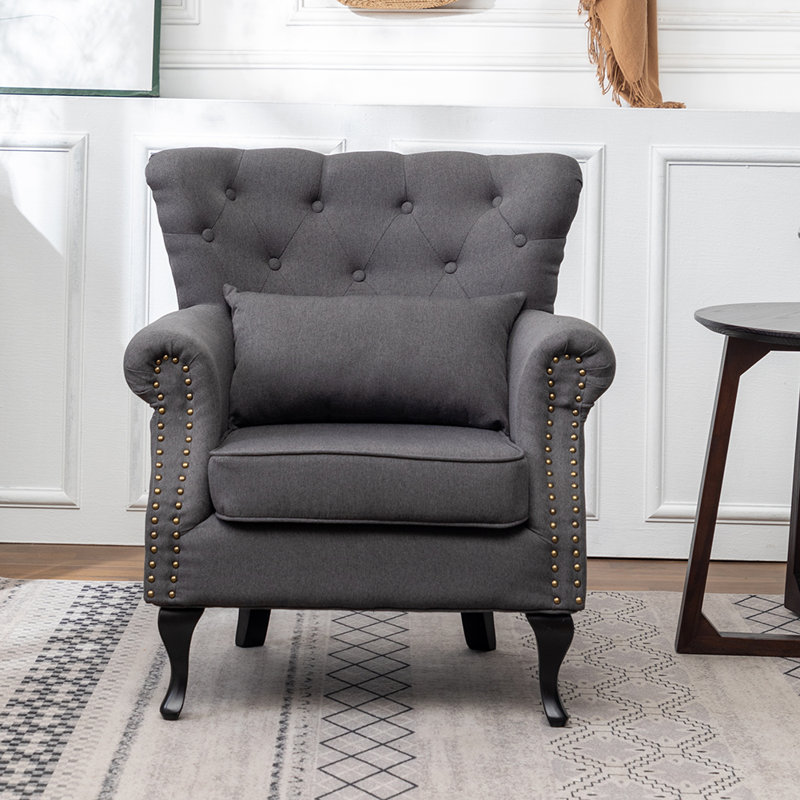 Amalfi Upholstered Armchair, Gray