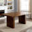 Maverton Rustic Walnut Pedestal Base Dining Table Seats 6
