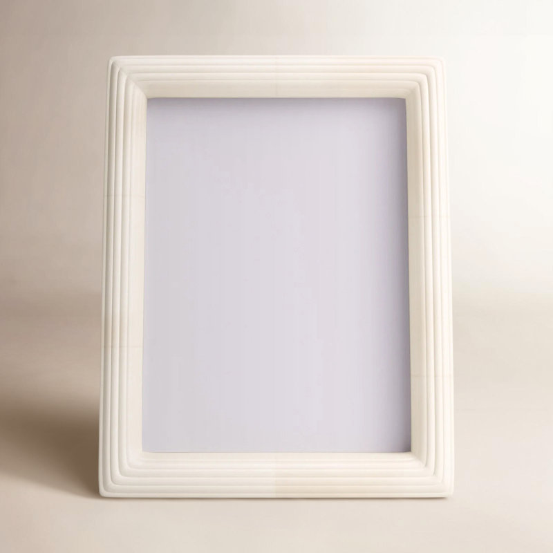 Zuriah Bone Matte Picture Frame, 4" x 6", White