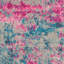 Tapis abstrait rose / bleu / orange / ivoire Abbate