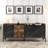 Modern Console Table with Metal Legs, Walnut & Black, 70.9 x 30.7 x 13.8 inches | 100% Melamine Coated Particle Board, Thickness: 0.7 inches | Stylish Metal Handle, Ideal for Entryway or Living Room Décor-1715723842-1715723848