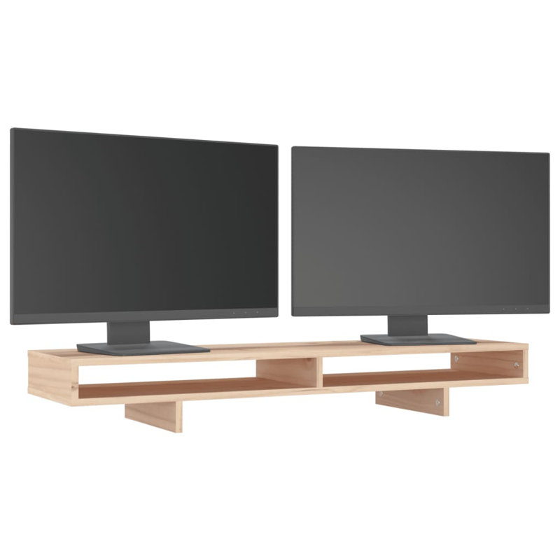 Lakeida Wood Monitor Stand, Brown