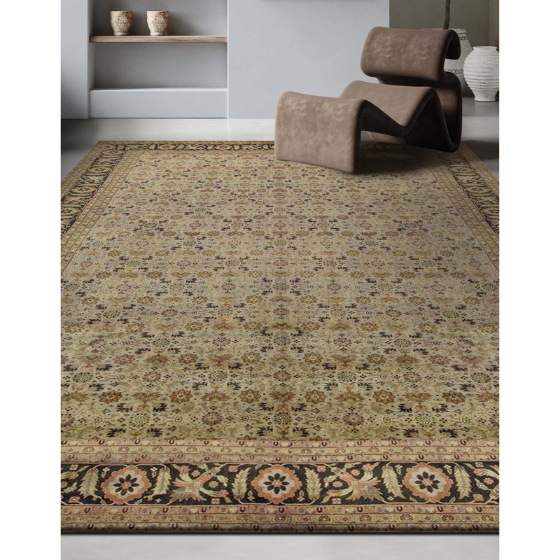 Avalon Wool Southwestern Area Rug in Beige/Brown