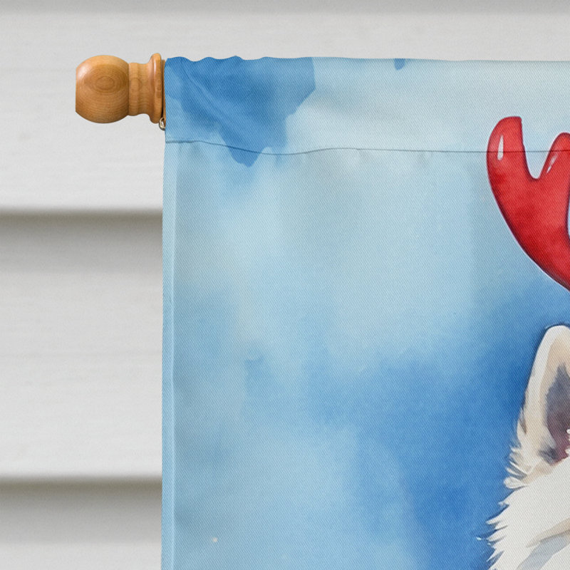 Drapeau de Noël maison de renne, Esquimau américain