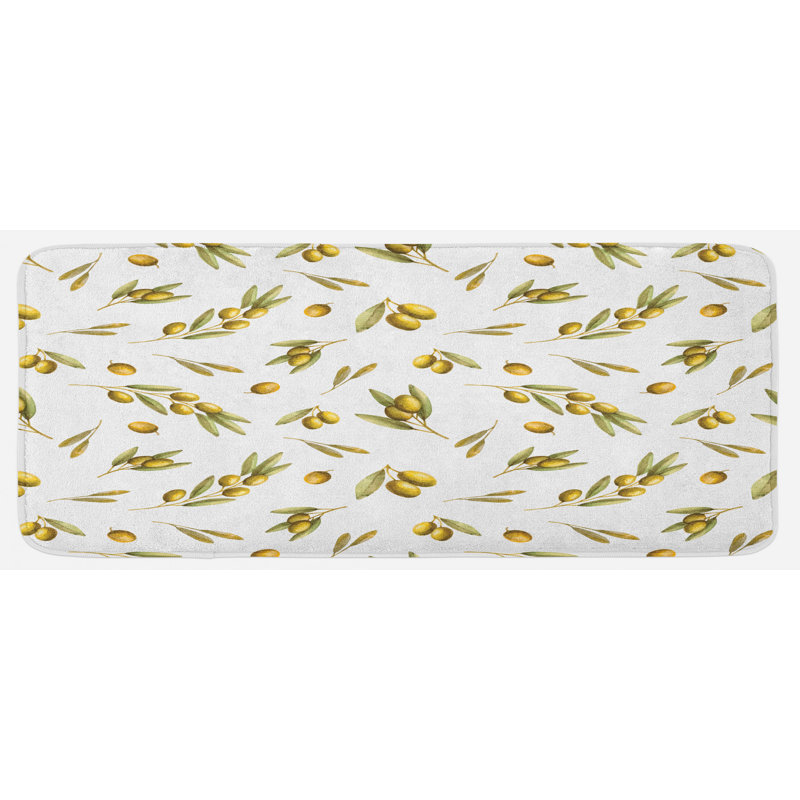Tapis de cuisine à feuilles