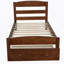 Structure de lit plateforme avec tiroir de rangement et support en lattes de bois sans sommier-487913194