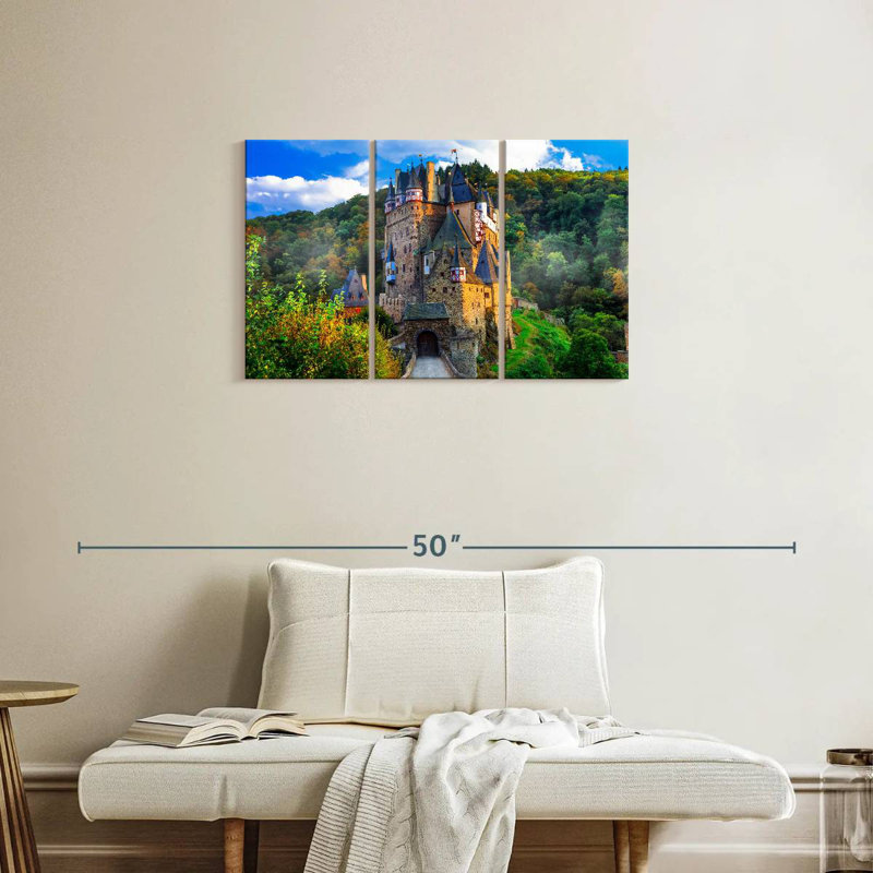 Lilie, château médiéval allemand, H 20 po x l 33 po