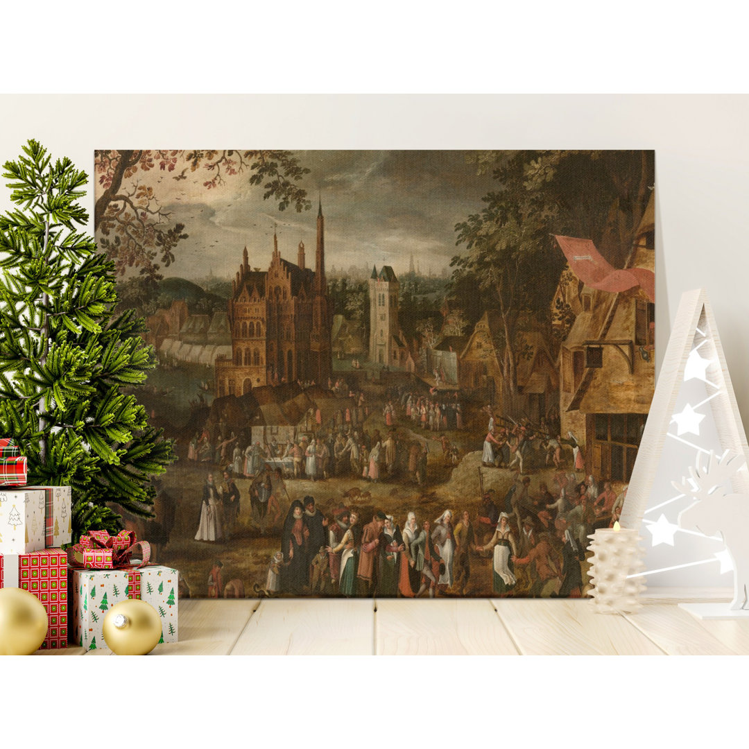 Village Festival Canvas Wall Art, Old Masters Painting, Gallery Wrapped Canvas Print, Ready to Hang, Archival Quality, Statement Piece