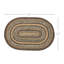 Tapis tressé géométrique Amadea en brun / brun clair / gris-790292913