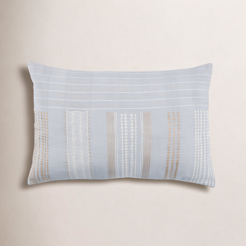 Housse de coussin lombaire Tribal Handmade, Housse de coussin seulement - sans coussin, Gris