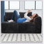 Canapé confortable en chenille pour la détente et le style dans n'importe quelle pièce, parfait pour une détente confortable et un décor élégant.-111366593