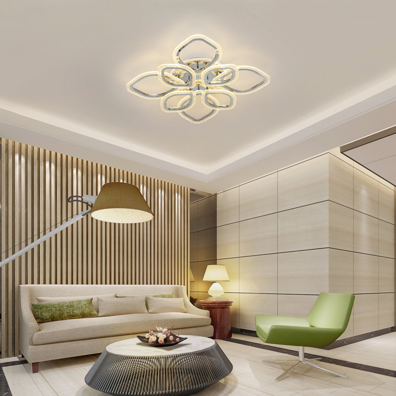 8 -Light 70cm Modern Dimmable LED Flush Mount