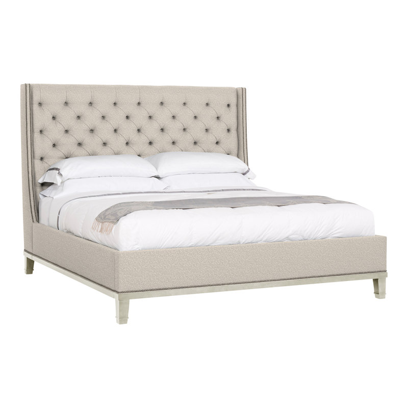 Michael Weiss Solid Wood Wingback Bed, Nadia Steam, Wrenn