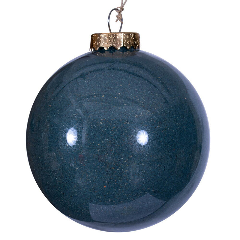 Vickerman 6" Ball Ornament. Includes 2 pieces per bag., Denim Blue