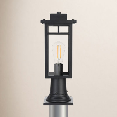 6.5" Iron Outdoor Post Lantern