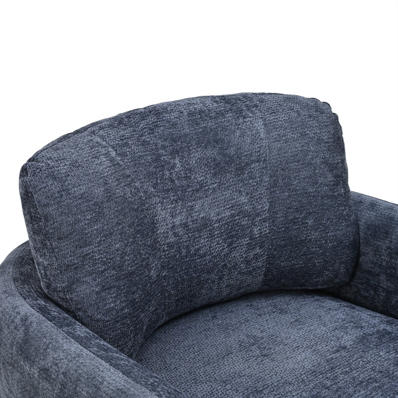 Fauteuil d'appoint 34,5 po, Chenille bleu