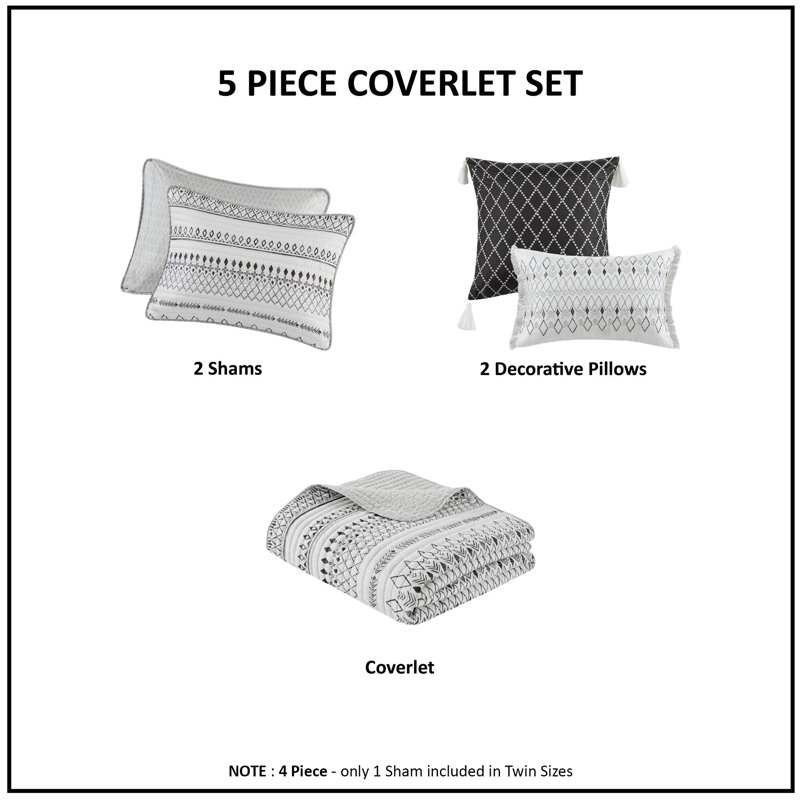 Nordic Full Reversible Microfiber Quilt Set in Blue