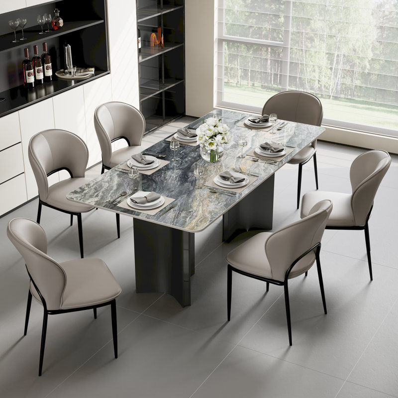 Table de salle à manger Modern, 7 pièces : table, 6 chaises