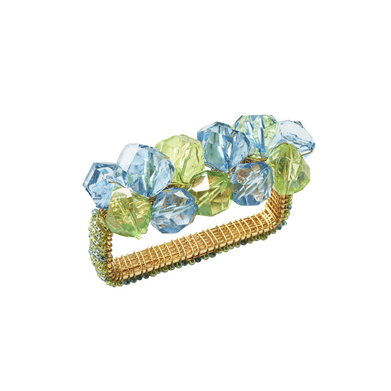 Pop Rocks Napkin Ring, Blue/Green