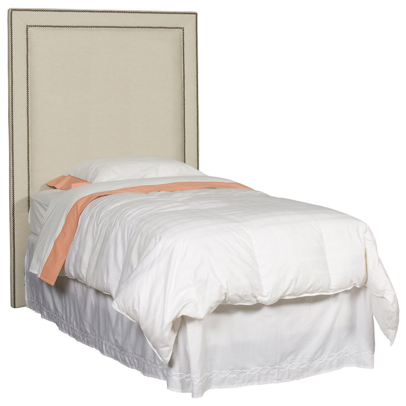Hillary/Hank Twin Upholstered Panel Headboard, Worthy Snow, Yes
