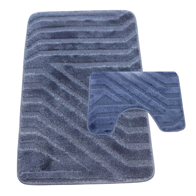 Polypropylene Plastic Bath Mat, Navy