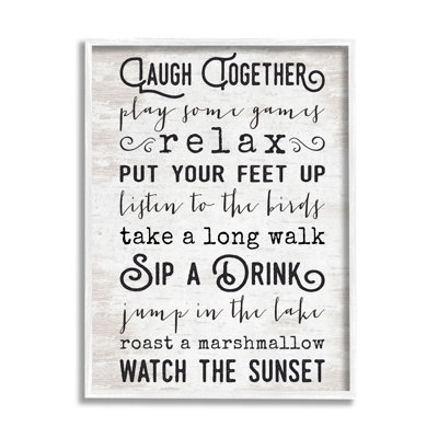 Lake Relaxing List