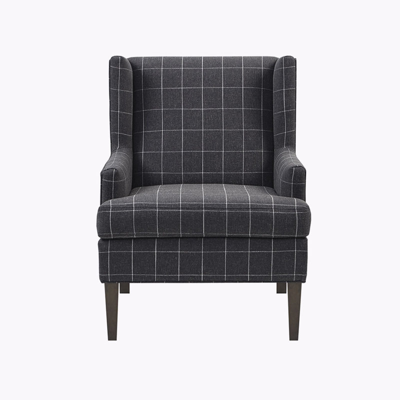 Fauteuil d'appoint Julian, Tissu gris anthracite