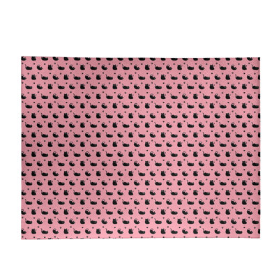 Tapis rose clair / noir Cat