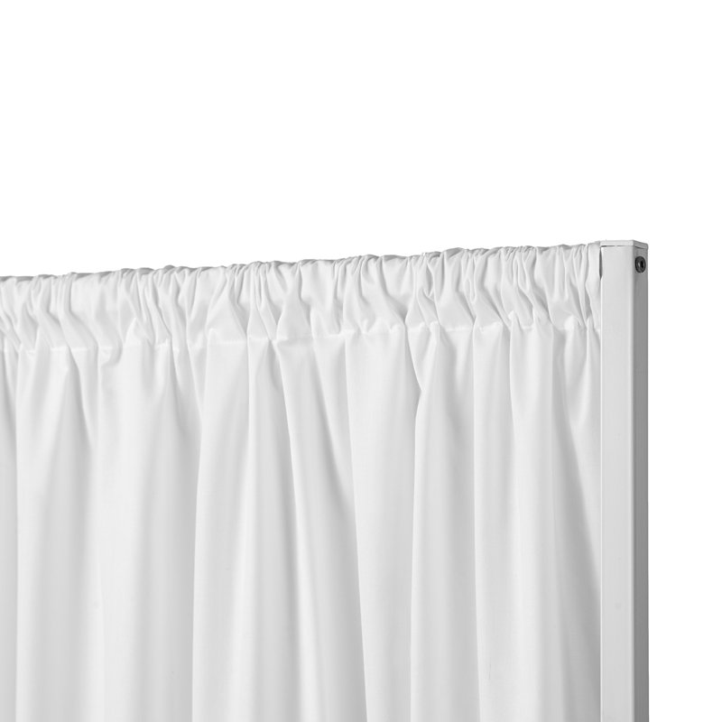 Cadre de rideau d'intimité extensible avec rideaux Don't Look at Me Basics de Nourcan, Blanc campagnard