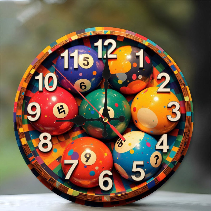 Horloge murale colorée