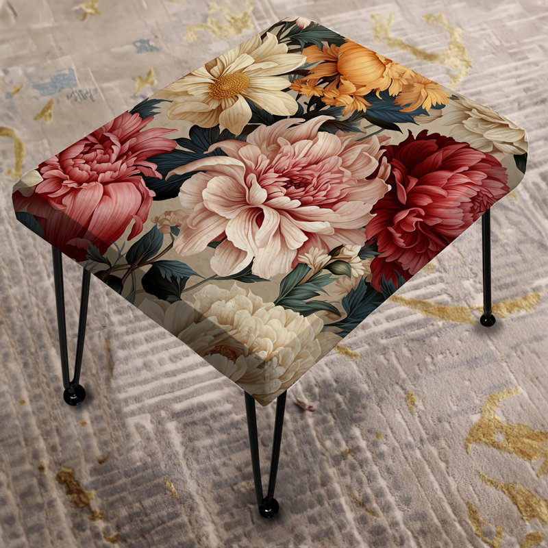 Motif botanique Renaissance - Repose-pieds rectangulaire botanique