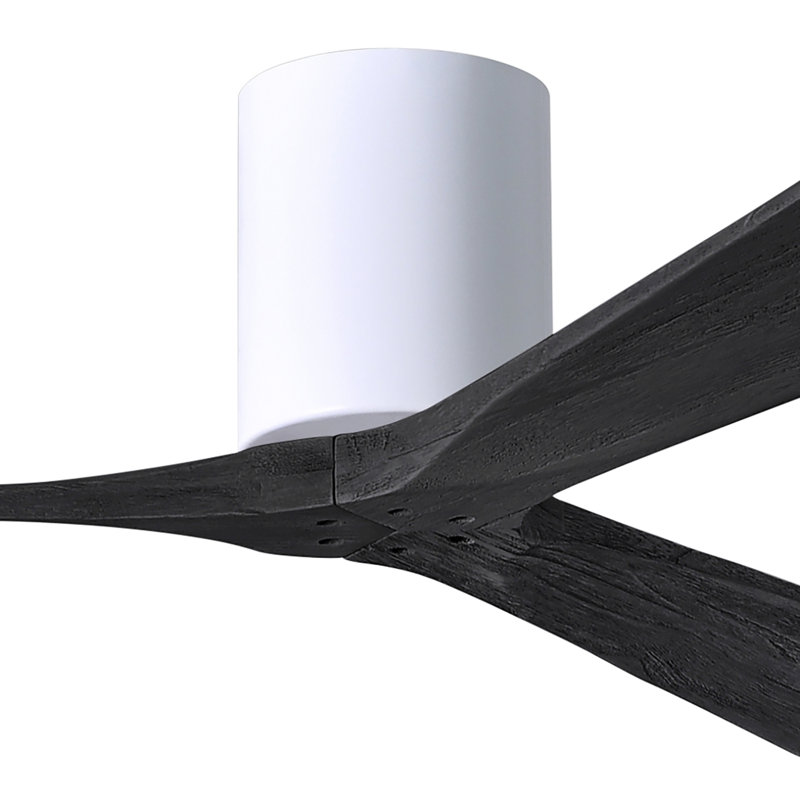 Irene Ceiling Fan, Gloss White, 52", Matte Black