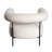 District Accent Chair In Ivory Boucle Fabric W/ Black Metal Frame