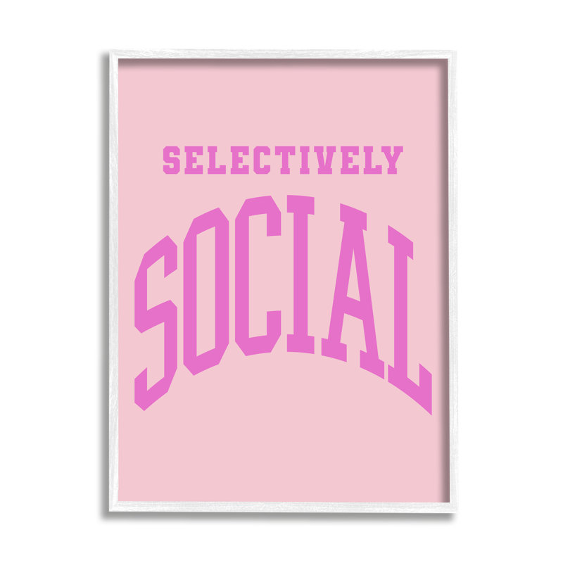«Pink Select Selectly», encadré par House of Lulu, Giclée encadrée blanc bord de mer, H 14 po x l 11 po x P 1,5 po
