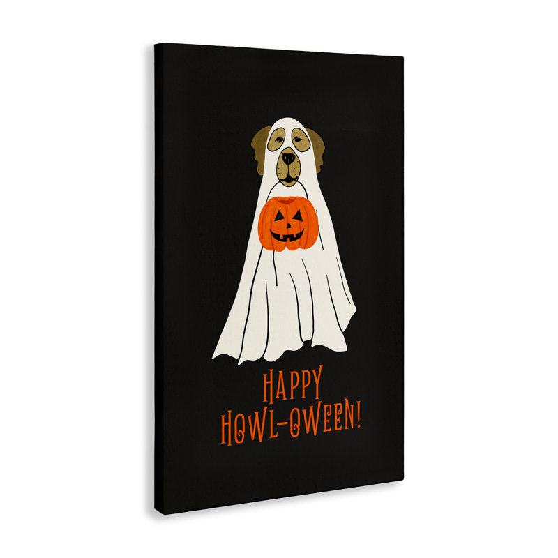 «Happy Howl», toile de fantôme pour chien, par JJ Design House LLC, H 45 po x l 30 po