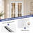 8-Lite Clear Glass and Solid Manufactured Wood Double Bi-Fold Doors with Installation Hardware Kit-134966982