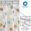 iDesign Gilly Dot PEVA Shower Curtain, Water Repellent - 72" x 72", Metallic