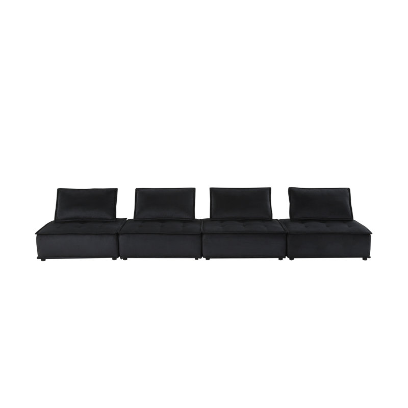 Canapé modulaire 120 po 4 pièces 120 po, H 29 po x l 120 po x P 40 po
