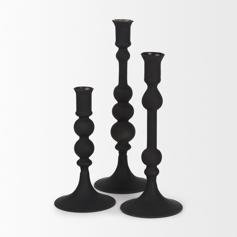 Loudon Metal Tabletop Candlestick, 8" H x 4" W x 4" D