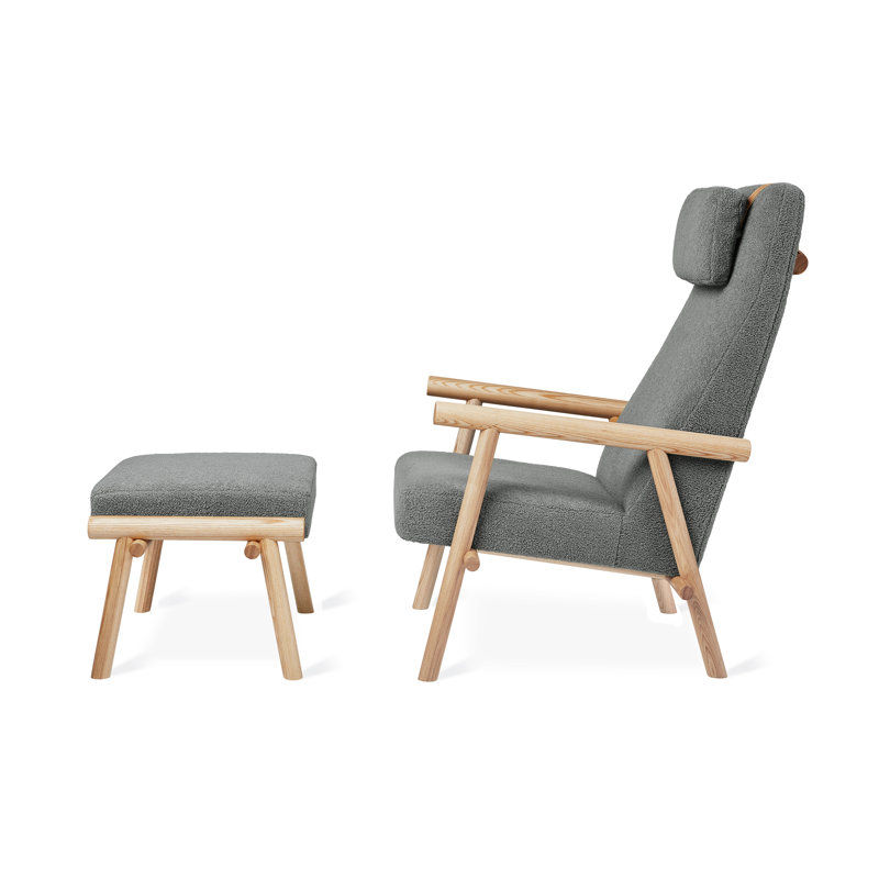 Labrador Chair and Ottoman, Auckland Bluff 100% Polyester