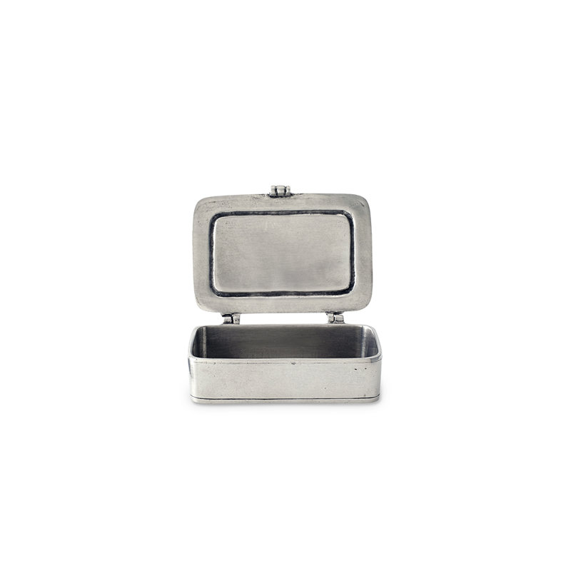 Lidded Handmade Pewter Decorative Box