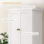 Armoire de cuisine 72 po, grande armoire de rangement autoportante, armoire de cuisine traditionnelle avec 4 portes, tiroir et 3 tablettes réglables pour la salle à manger-1231477407-1231477377