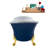 55.1'' x 26.8'' Soaking Acrylic Bathtub-66366584-66366583