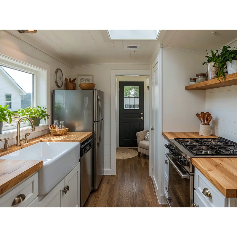4 ft x 25 in x 1.5 in Solid Wood Butcher Block Countertop with Square Edge, Acacia with Oil