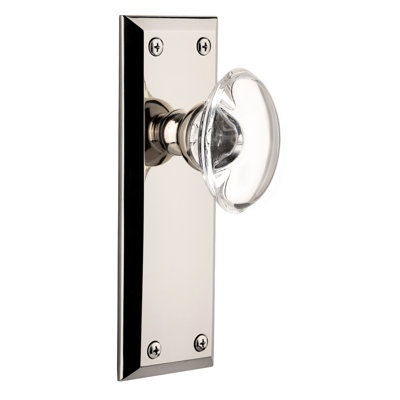 Grandeur Fifth Avenue Plate Double Dummy with Provence Crystal Door Knob