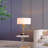 D16x31" Leaf Lamp With Marble Base, Gold